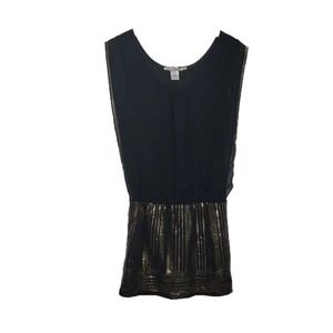 𝅺myan Sequins side detail and on skirt section Tank Top Dress